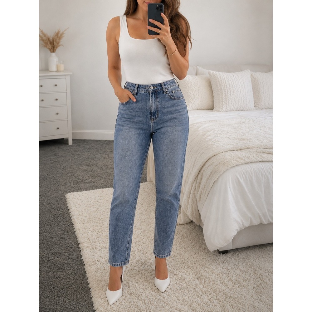 Sam Edelman The Morrison Trouser Jeans Women's US 4/27 Light Wash Straight Leg